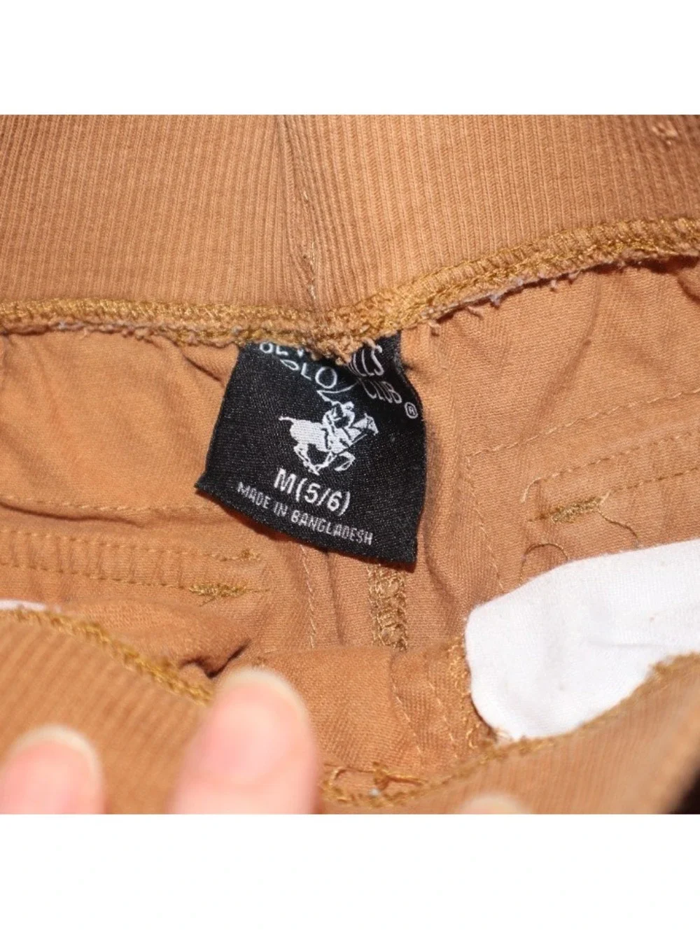 Beverly Hills Polo Club Boys Cargo Jogger Pants Size 5/6 Brown Pull-On Casual